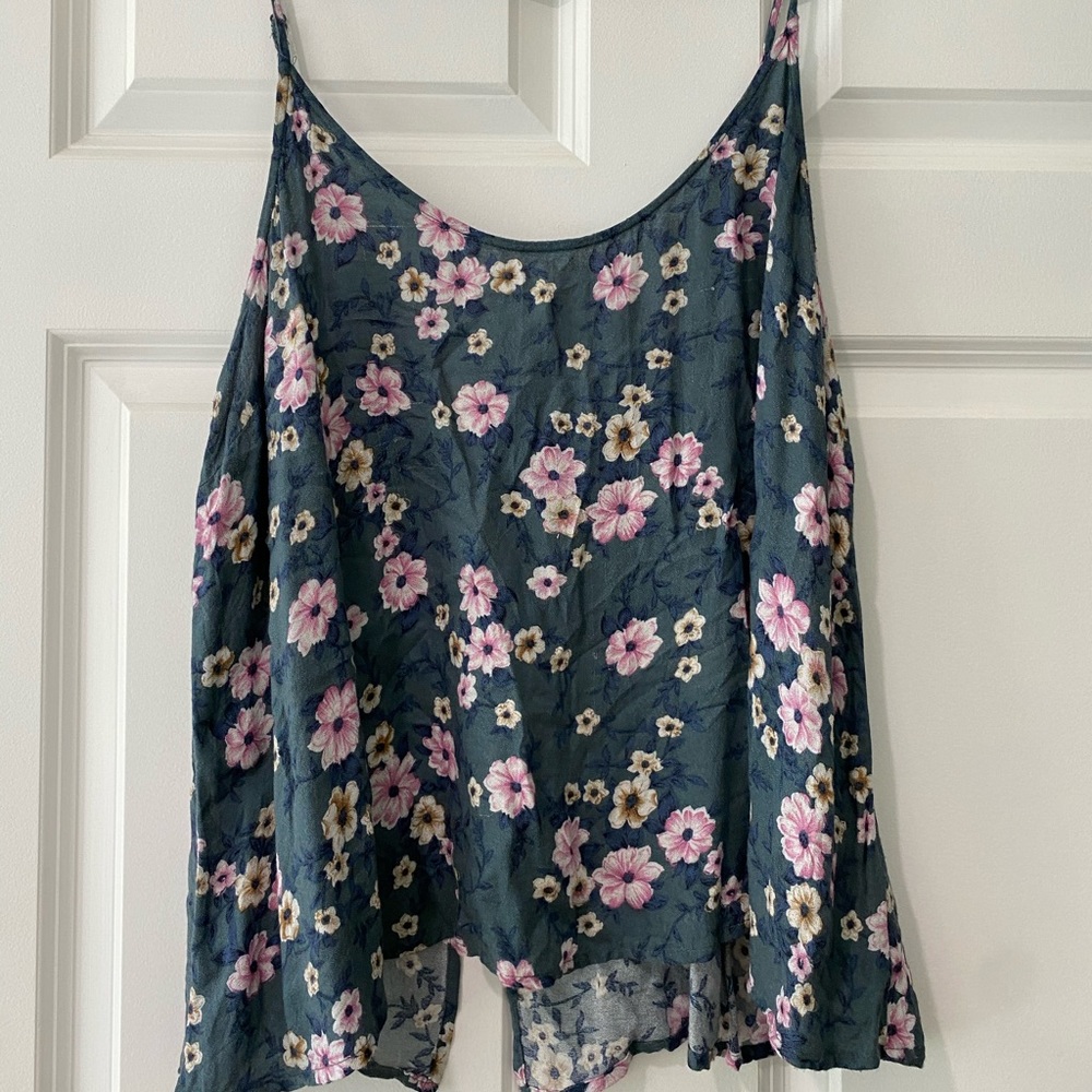 Spaghetti Strap Open Back Tank Top